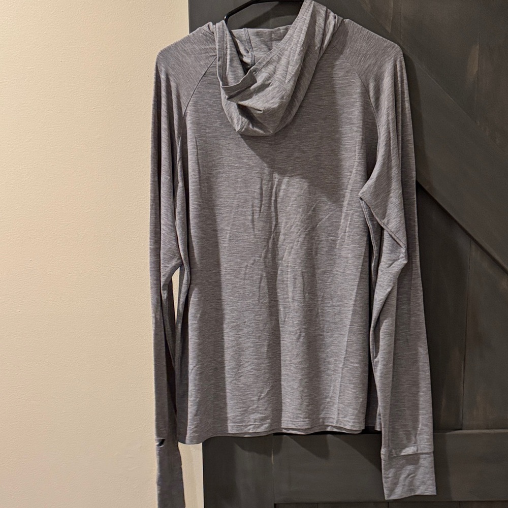 Path Project Gray Hoodie Long Sleeve running shirt - Picture 4 of 5